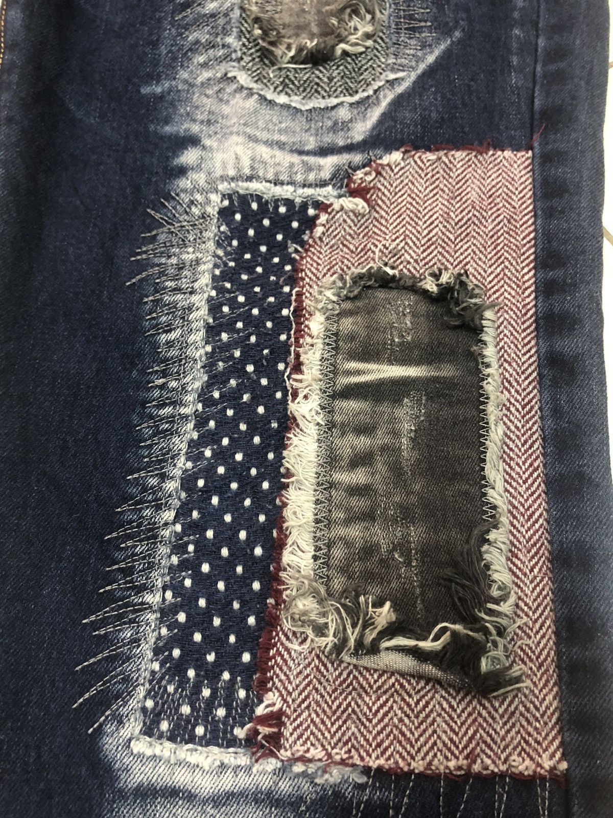 Japanese Brand 🔥JAPANESE BRANDS - SLIM TAPERED FIT SASHIKO KAPITAL JEANS Size US 34 / EU 50 - 12 Thumbnail