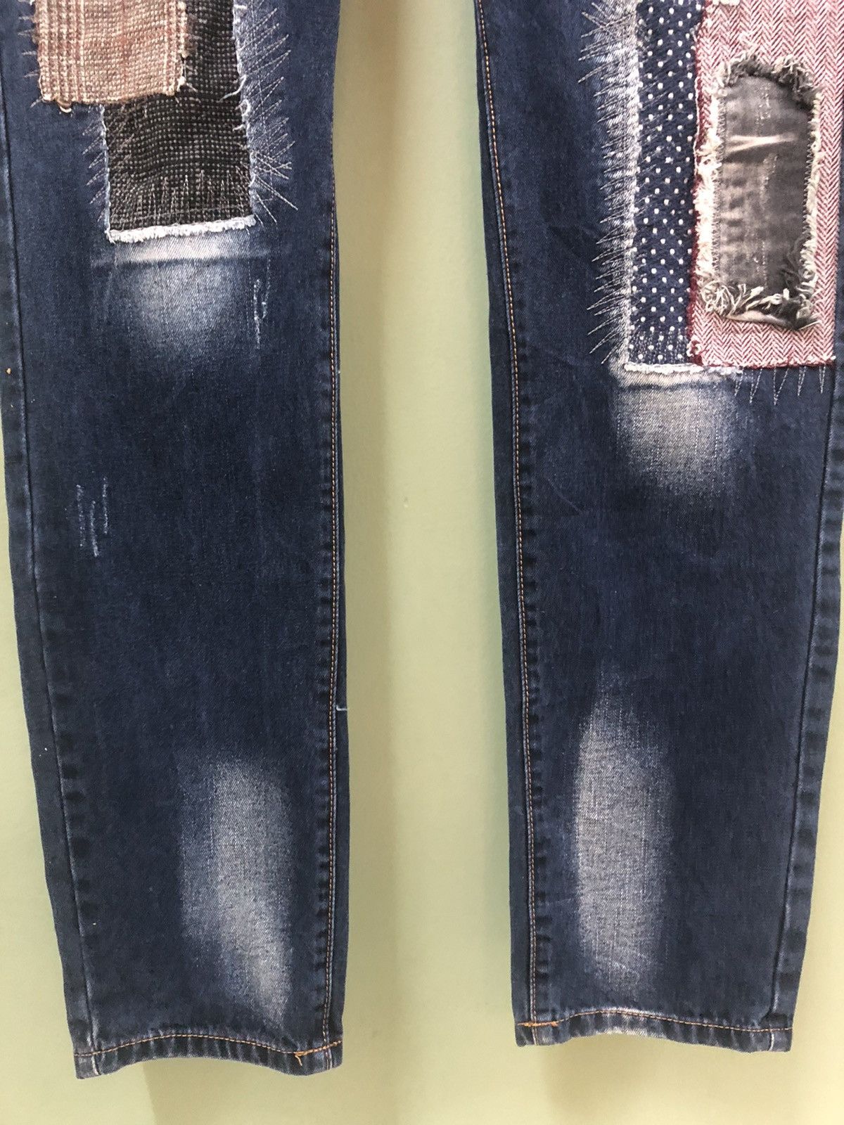Japanese Brand 🔥JAPANESE BRANDS - SLIM TAPERED FIT SASHIKO KAPITAL JEANS Size US 34 / EU 50 - 4 Thumbnail