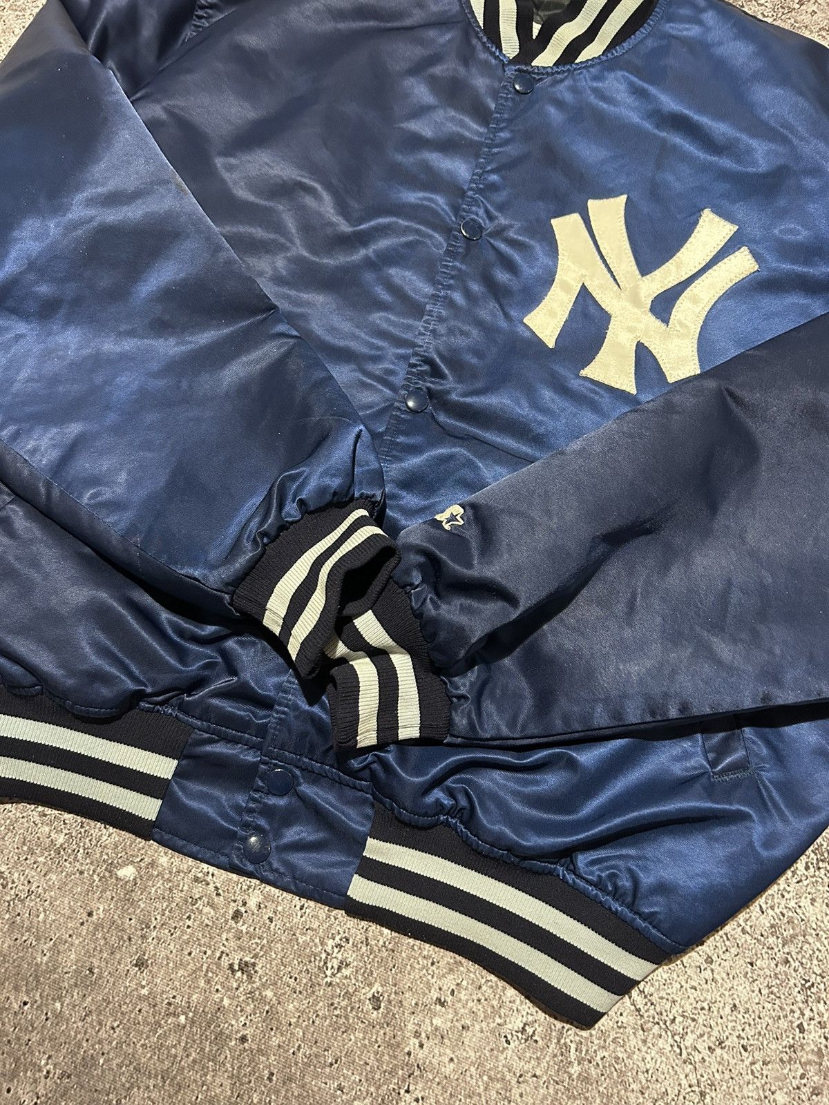 New York Yankees × Starter × Vintage Satin 80s/90s bomber starter jacket Size US XL / EU 56 / 4 - 3 Thumbnail