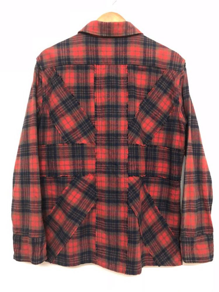 Paul Smith × Paul Smith Red Ear PLAID CHECK TARTAN SHIRT / UNION JACK PATTERN AT BACK Size US M / EU 48-50 / 2 - 6 Thumbnail
