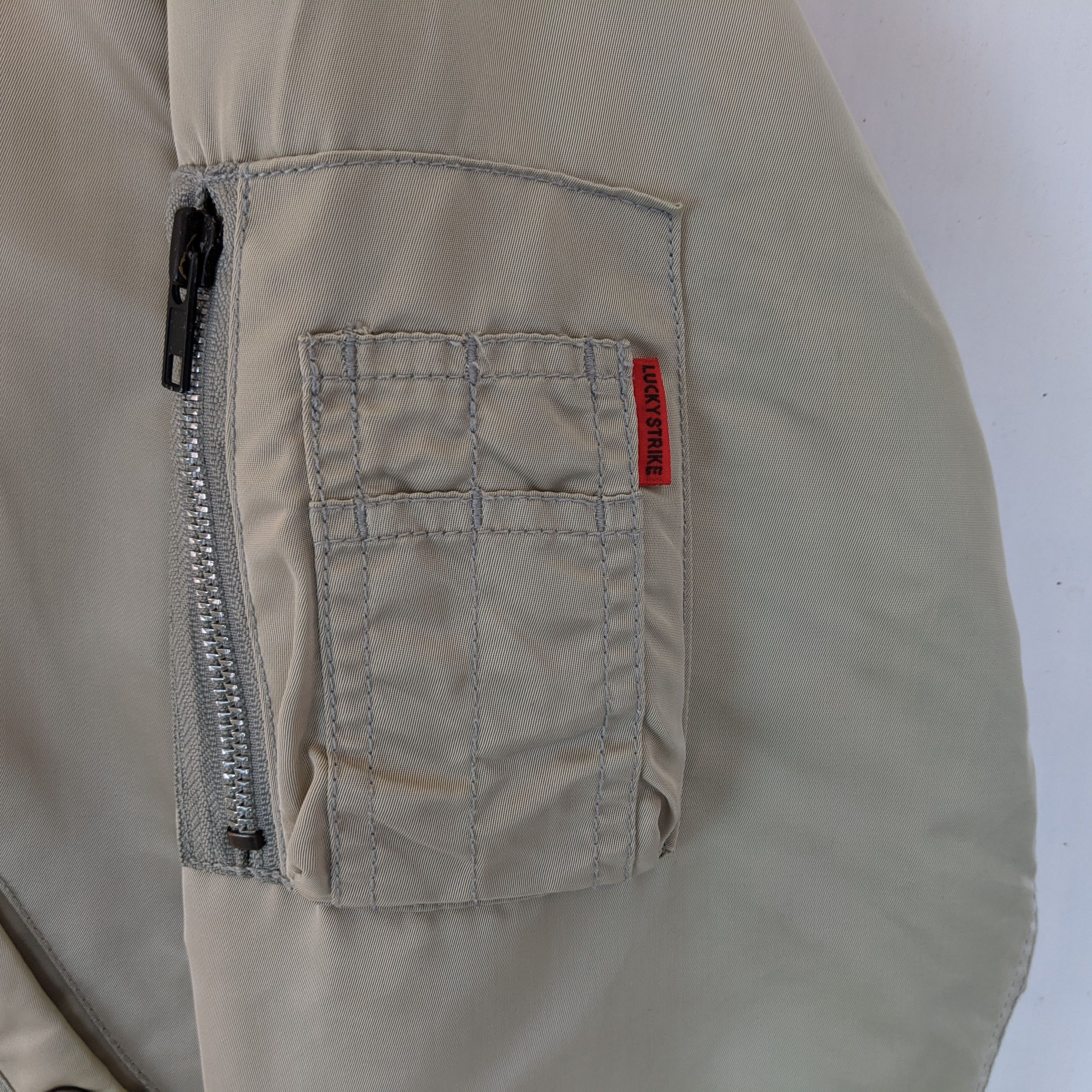 Japanese Brand Vintage 90's LUCKY STRIKE Racing Flight Bomber Jacket Size US M / EU 48-50 / 2 - 9 Thumbnail