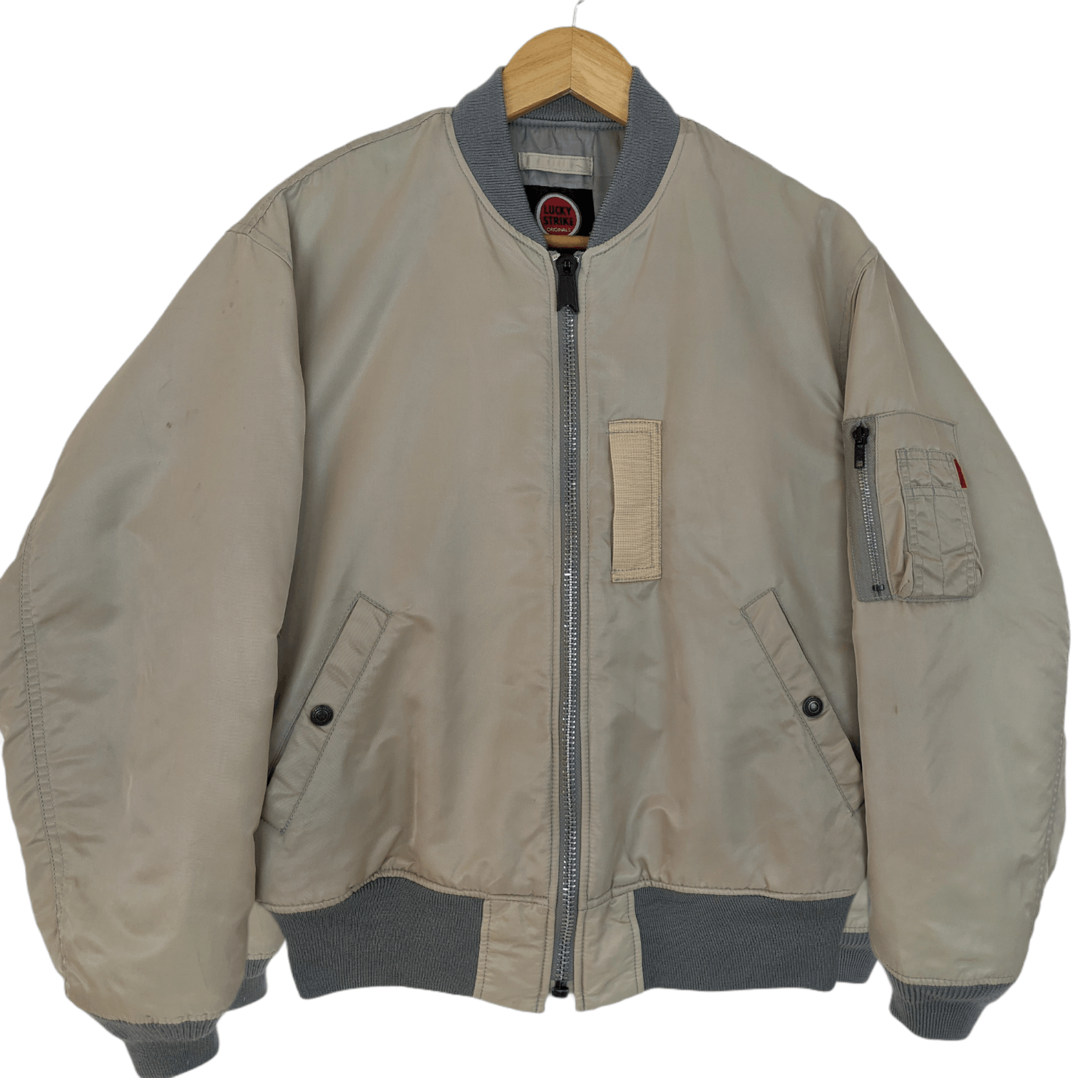 Japanese Brand Vintage 90's LUCKY STRIKE Racing Flight Bomber Jacket Size US M / EU 48-50 / 2 - 3 Thumbnail