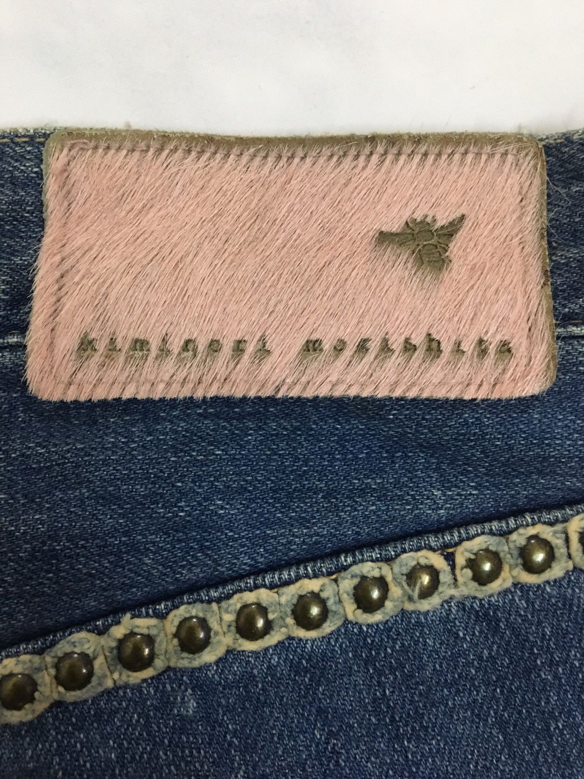 Designer × Japanese Brand × Kiminori Morishita KIMINORI MORISHITA- DISTRESSED PATCHWORK JEANS/RIVET POCKET Size US 31 - 8 Thumbnail