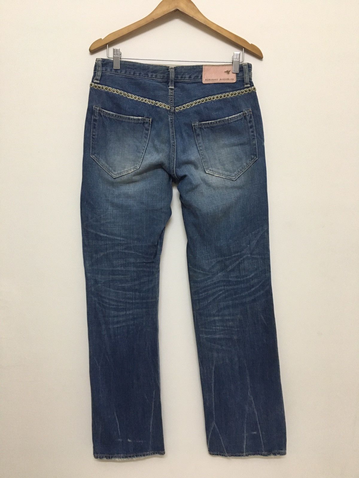 Designer × Japanese Brand × Kiminori Morishita KIMINORI MORISHITA- DISTRESSED PATCHWORK JEANS/RIVET POCKET Size US 31 - 2 Thumbnail
