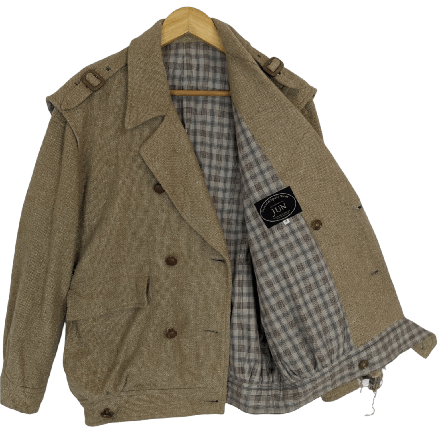 Japanese Brand Vintage 80's JUN Wool Jacket Size US M / EU 48-50 / 2 - 2 Thumbnail