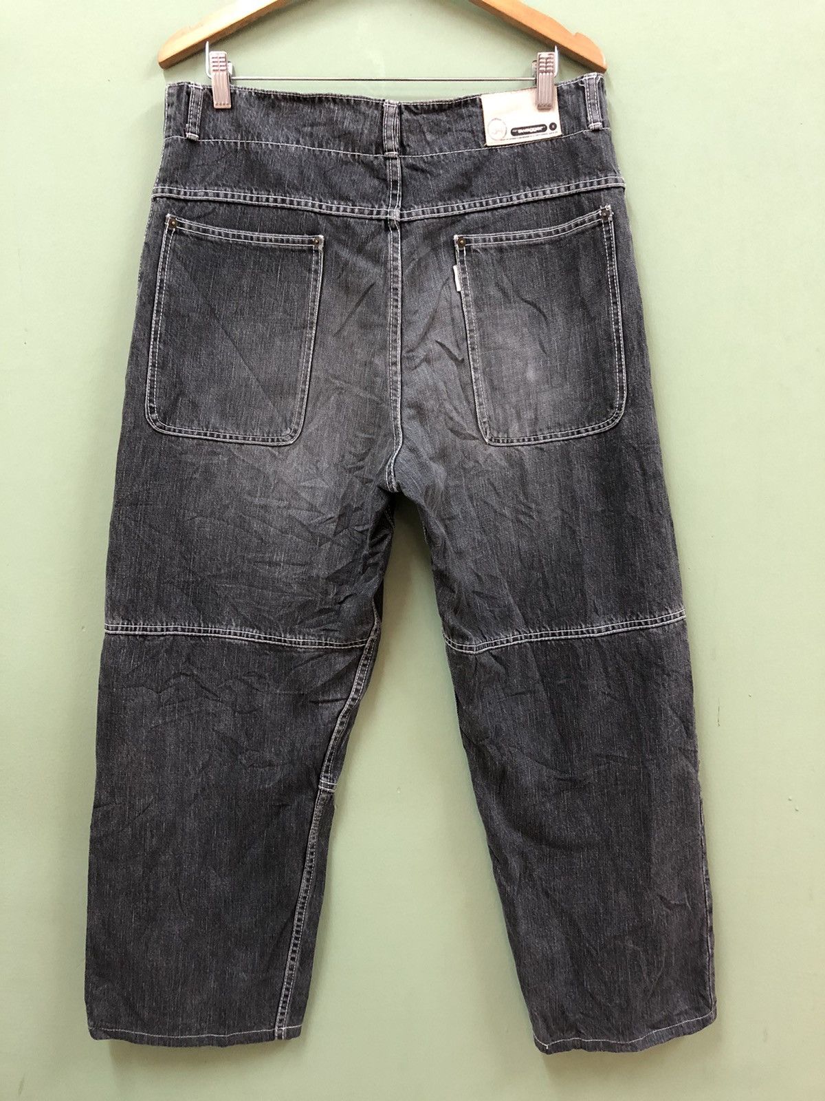 Japanese Brand × Swagger SWAGGER - WIDE BAGGY FIT WASHED CARPENTER PANTS Size US 34 / EU 50 - 2 Thumbnail