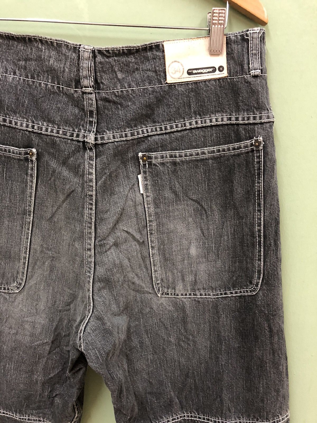 Japanese Brand × Swagger SWAGGER - WIDE BAGGY FIT WASHED CARPENTER PANTS Size US 34 / EU 50 - 4 Thumbnail