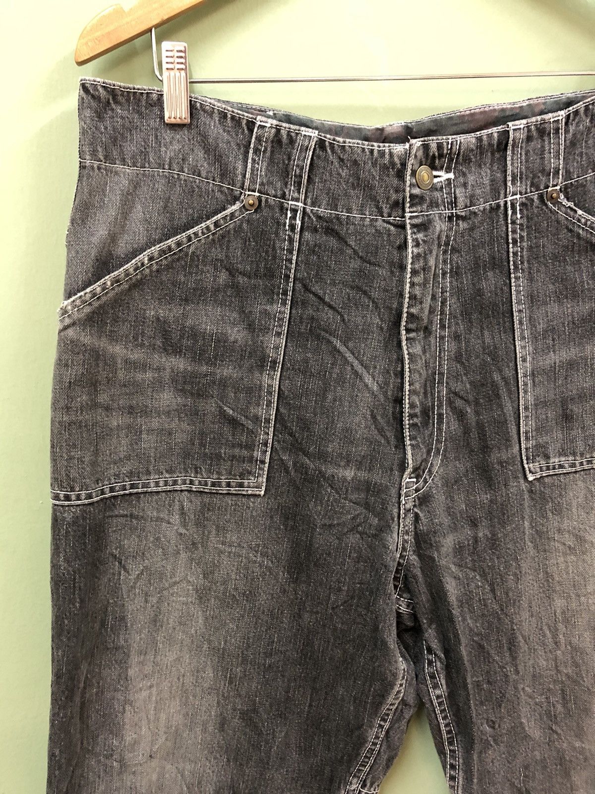 Japanese Brand × Swagger SWAGGER - WIDE BAGGY FIT WASHED CARPENTER PANTS Size US 34 / EU 50 - 8 Thumbnail