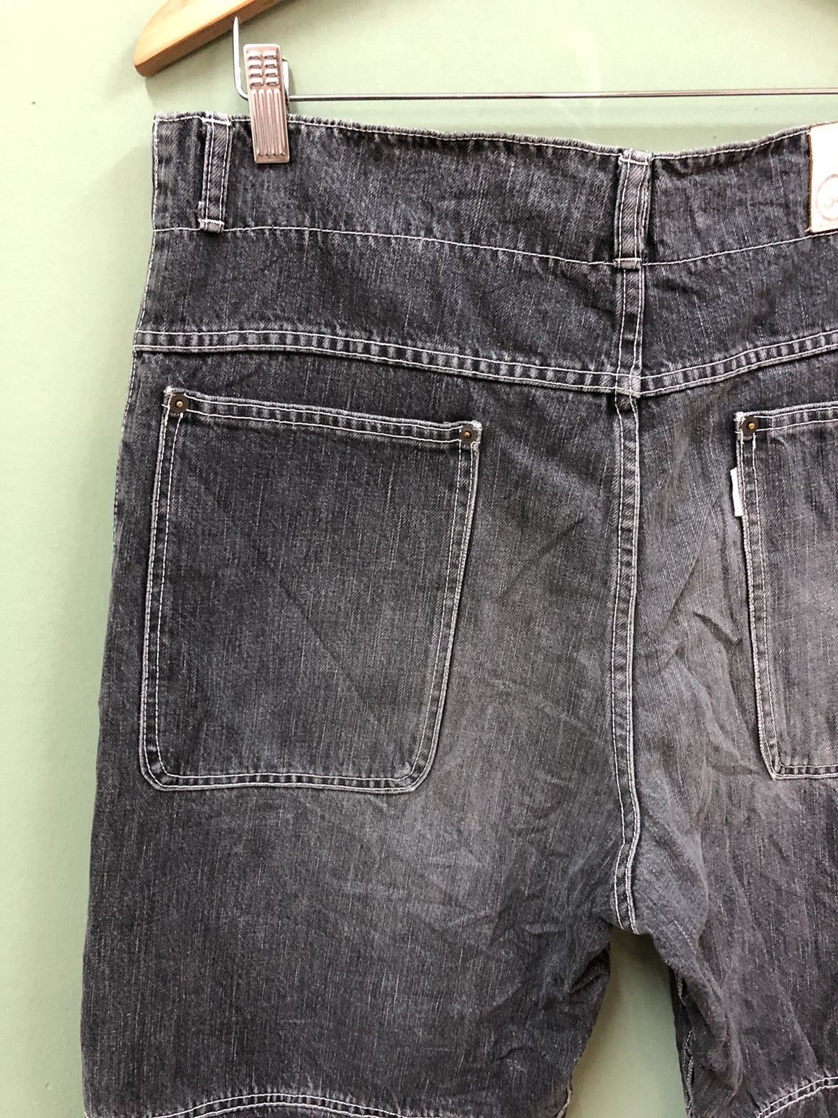 Japanese Brand × Swagger SWAGGER - WIDE BAGGY FIT WASHED CARPENTER PANTS Size US 34 / EU 50 - 3 Thumbnail
