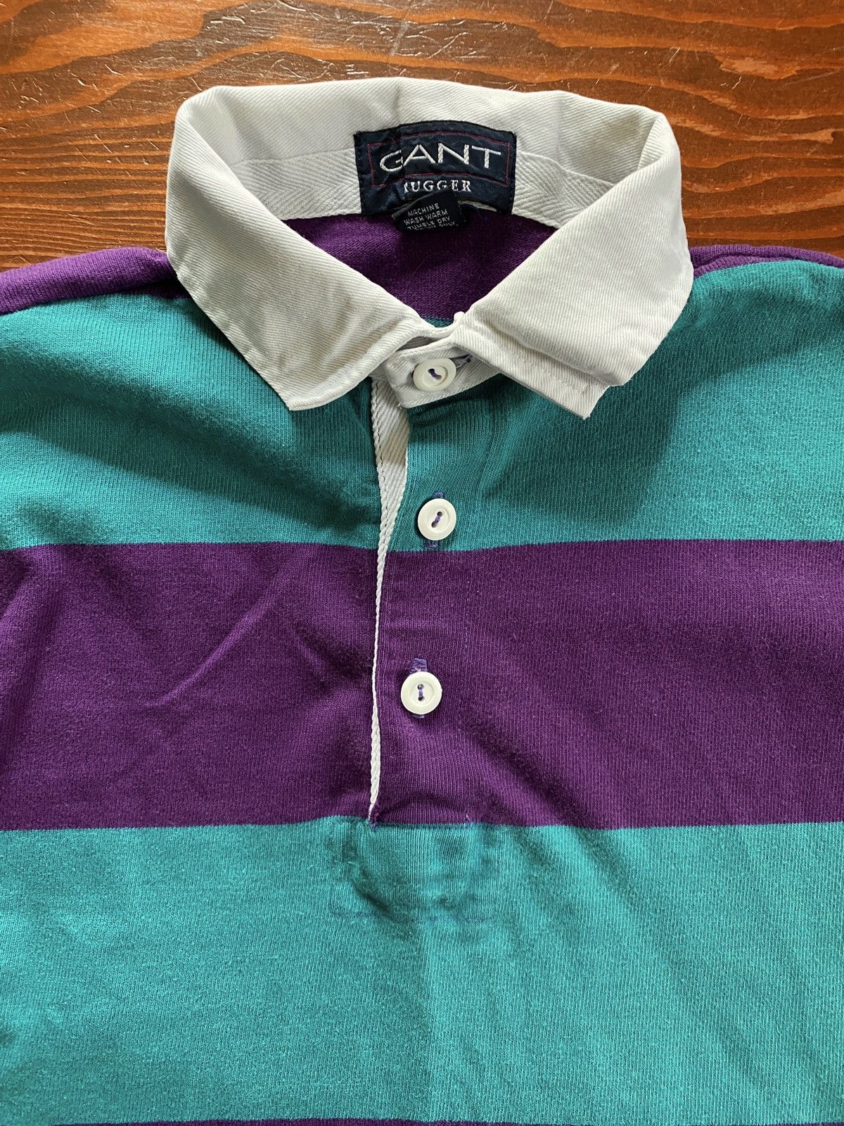 Gant Vintage 90’s Gant Striped Rugby Long Sleeve Polo Size US S / EU 44-46 / 1 - 3 Thumbnail