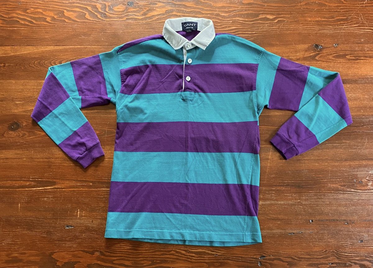 Gant Vintage 90’s Gant Striped Rugby Long Sleeve Polo Size US S / EU 44-46 / 1 - 2 Thumbnail
