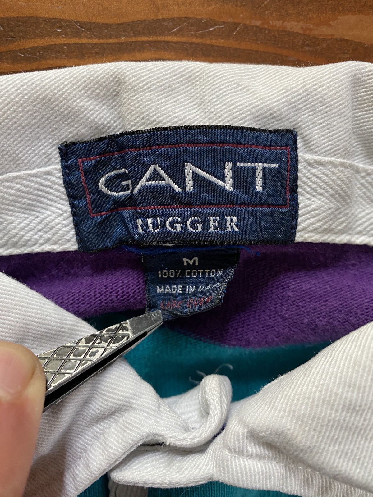 Gant Vintage 90’s Gant Striped Rugby Long Sleeve Polo Size US S / EU 44-46 / 1 - 4 Thumbnail