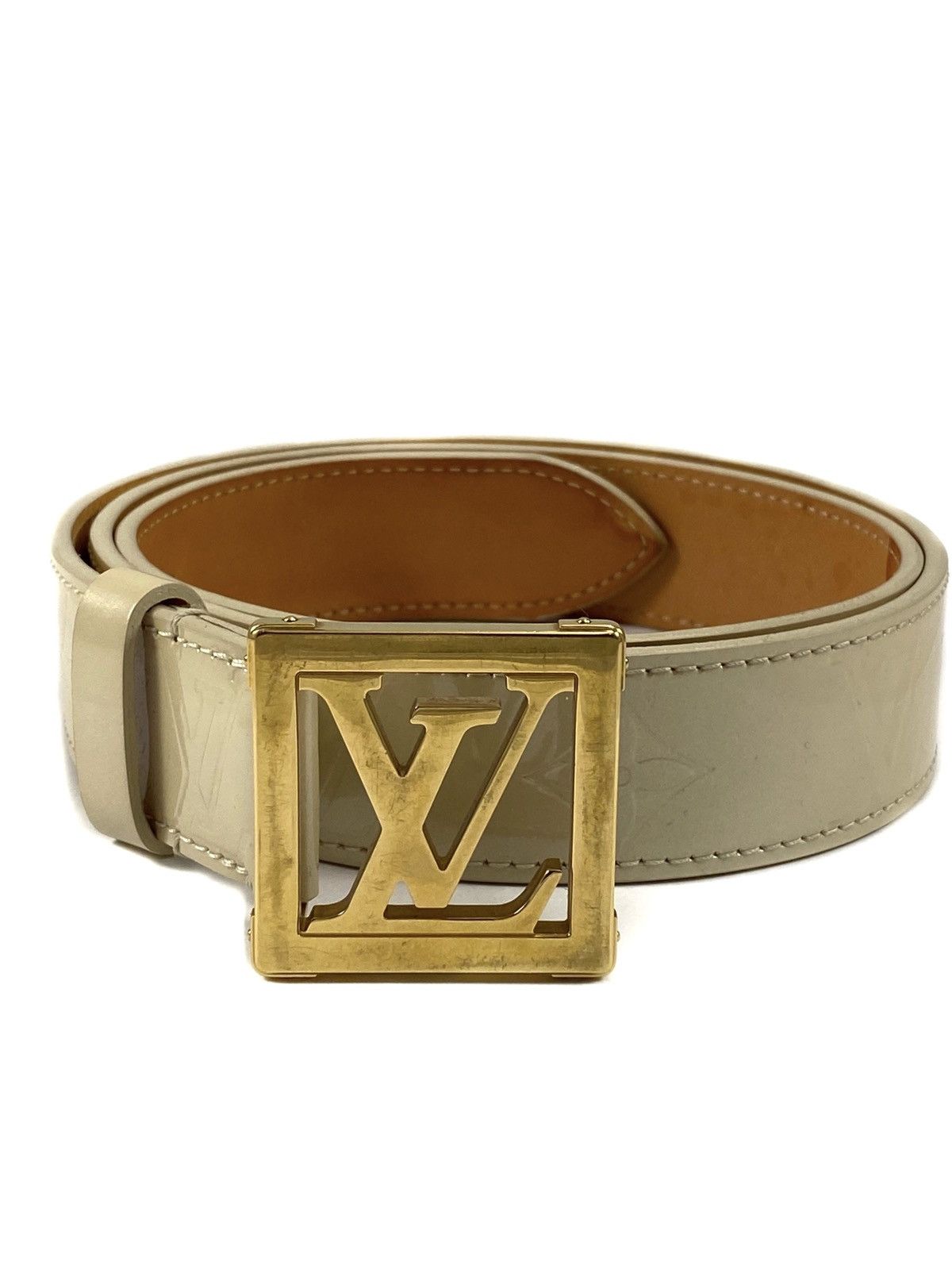 Louis Vuitton LOUIS VUITTON Blanc Corail Monogram Vernis LV Frame Be Size 30 - 1 Thumbnail