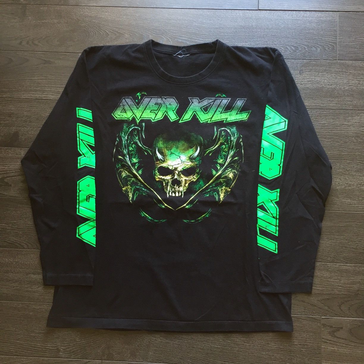 Band Tees × Vintage Vintage Over Kill Longsleeve Band Shirt Size US XL / EU 56 / 4 - 1 Thumbnail