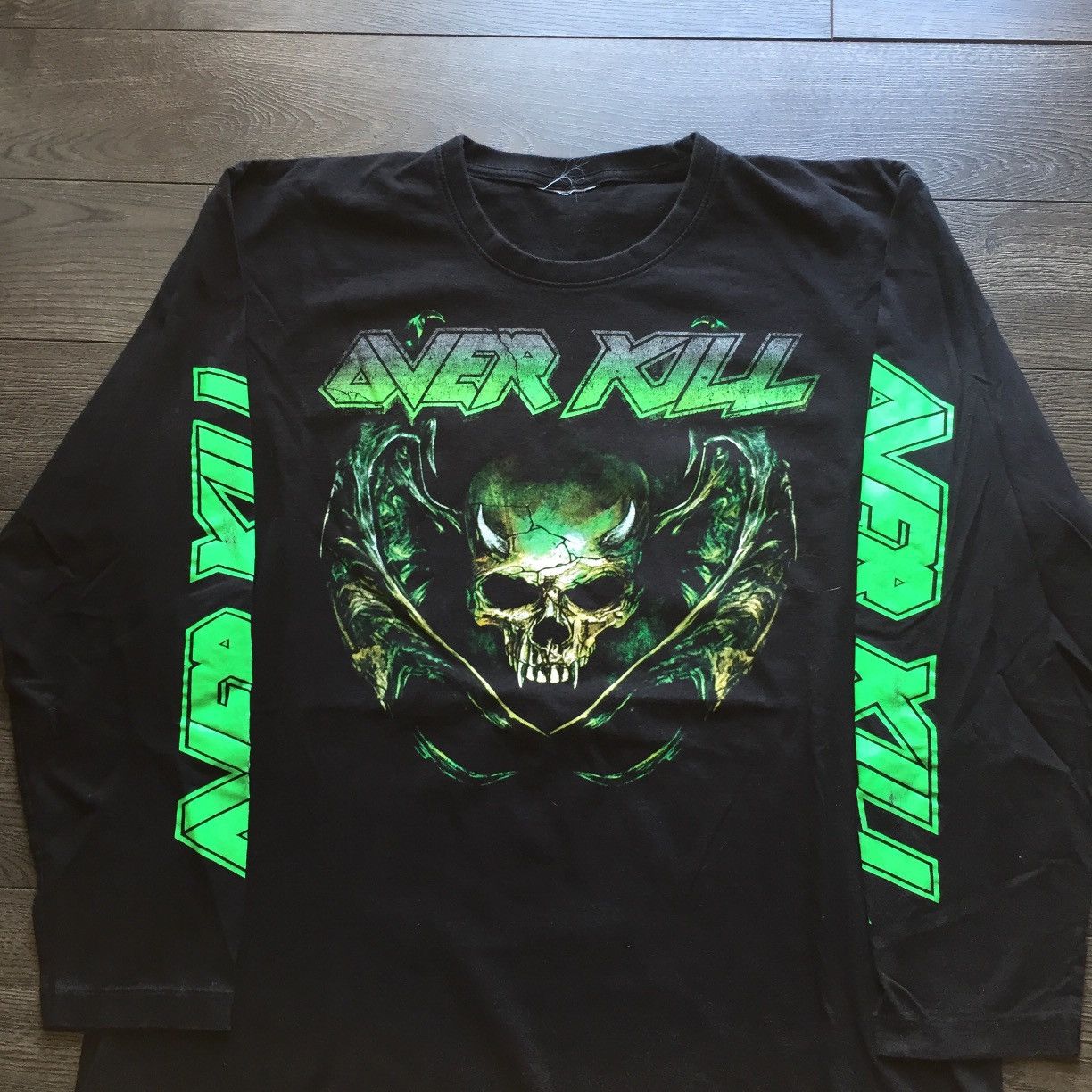 Band Tees × Vintage Vintage Over Kill Longsleeve Band Shirt Size US XL / EU 56 / 4 - 2 Thumbnail