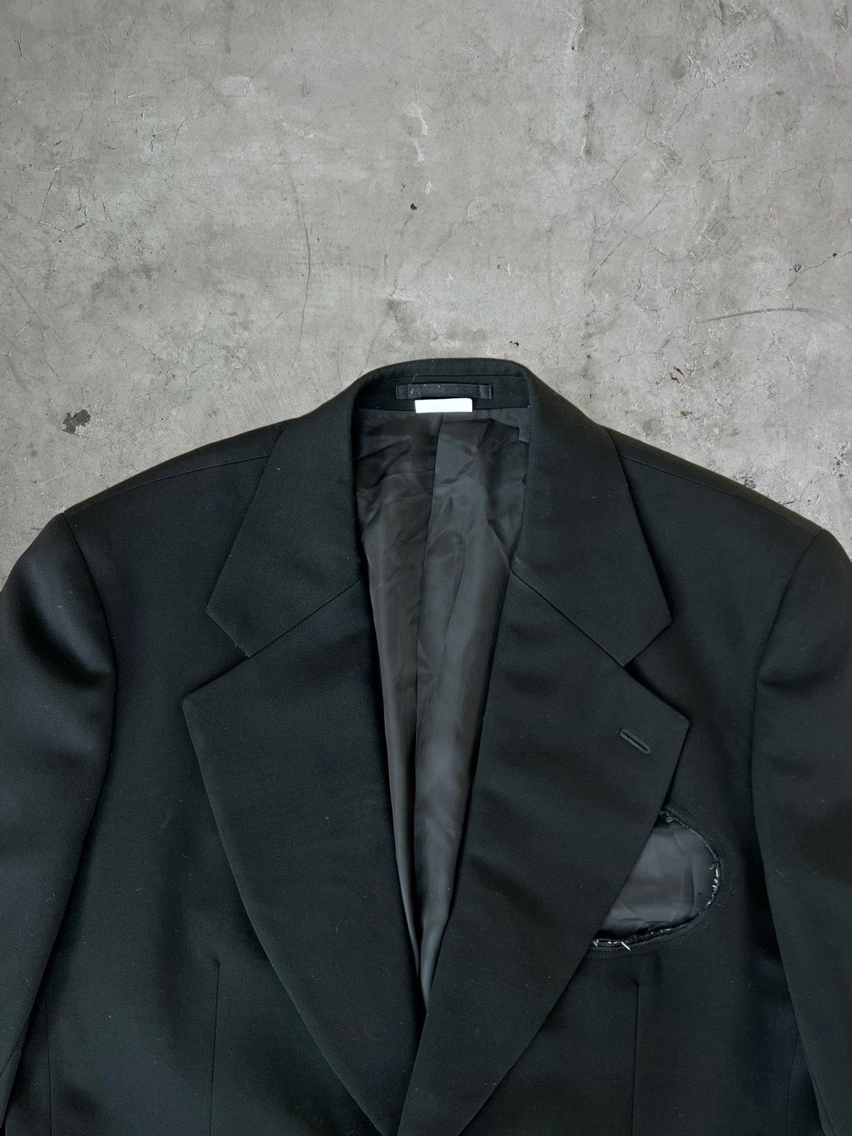 Comme des Garcons Homme Plus AW/14 CdG Homme Plus Runway Cut Hole Blazer Size US XL / EU 56 / 4 - 9 Thumbnail