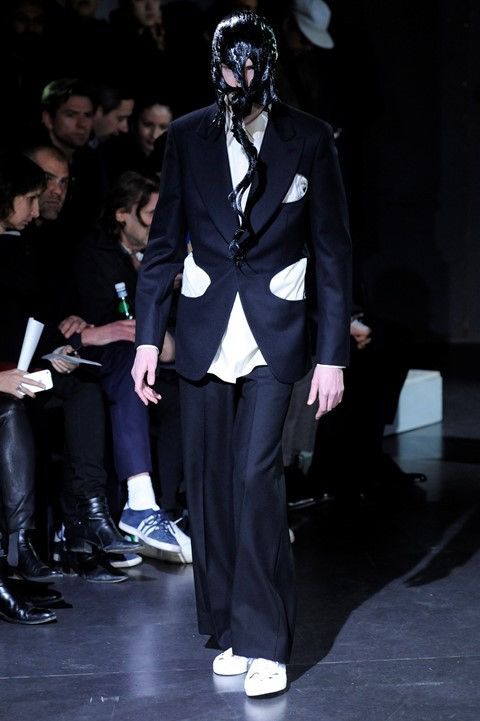 Comme des Garcons Homme Plus AW/14 CdG Homme Plus Runway Cut Hole Blazer Size US XL / EU 56 / 4 - 10 Thumbnail