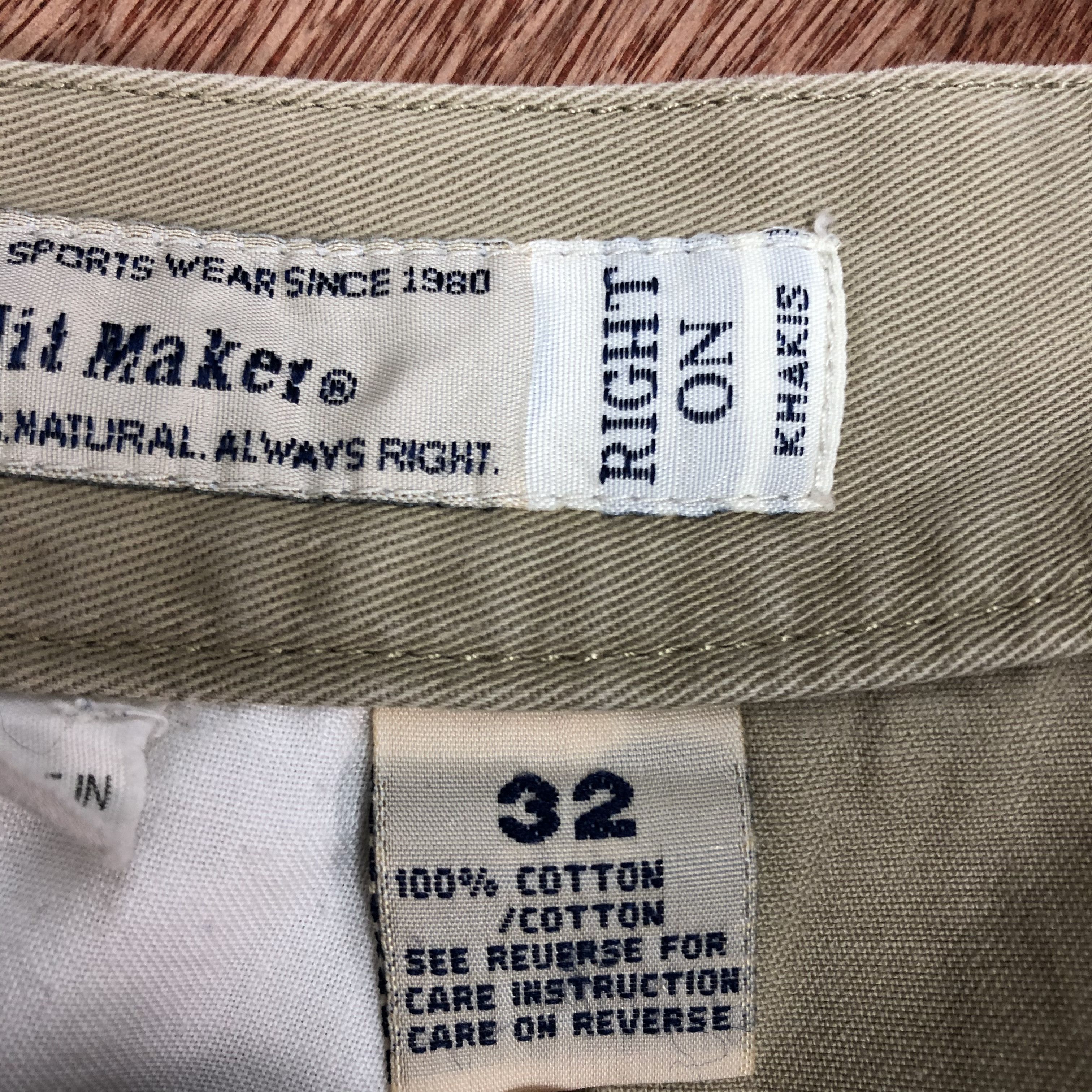 Japanese Brand × Vintage HITMAKER Vintage 90s Chinos Khaki Casual Trouser Slack Pant Size US 32 / EU 48 - 12 Thumbnail