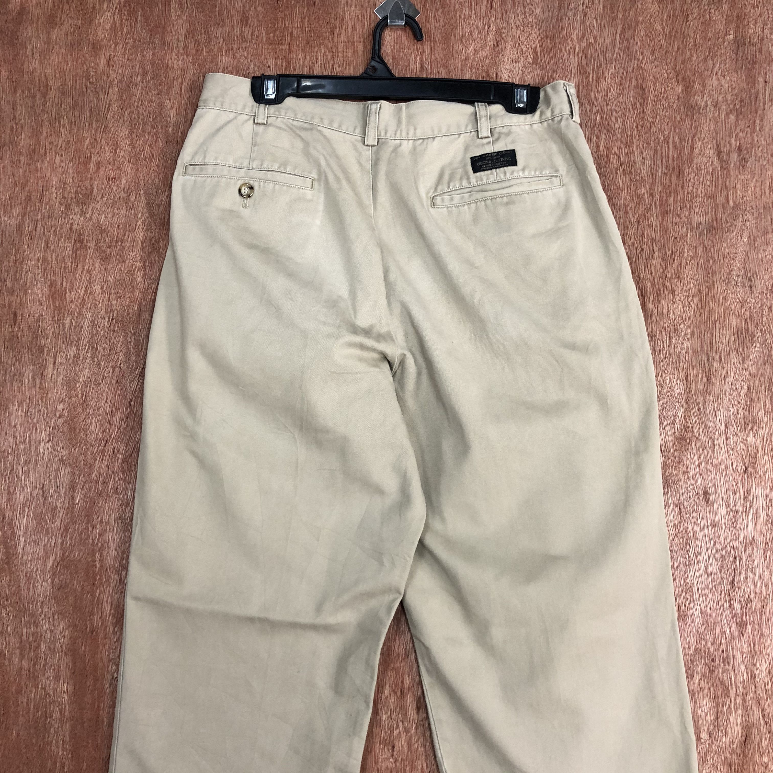Japanese Brand × Vintage HITMAKER Vintage 90s Chinos Khaki Casual Trouser Slack Pant Size US 32 / EU 48 - 6 Thumbnail