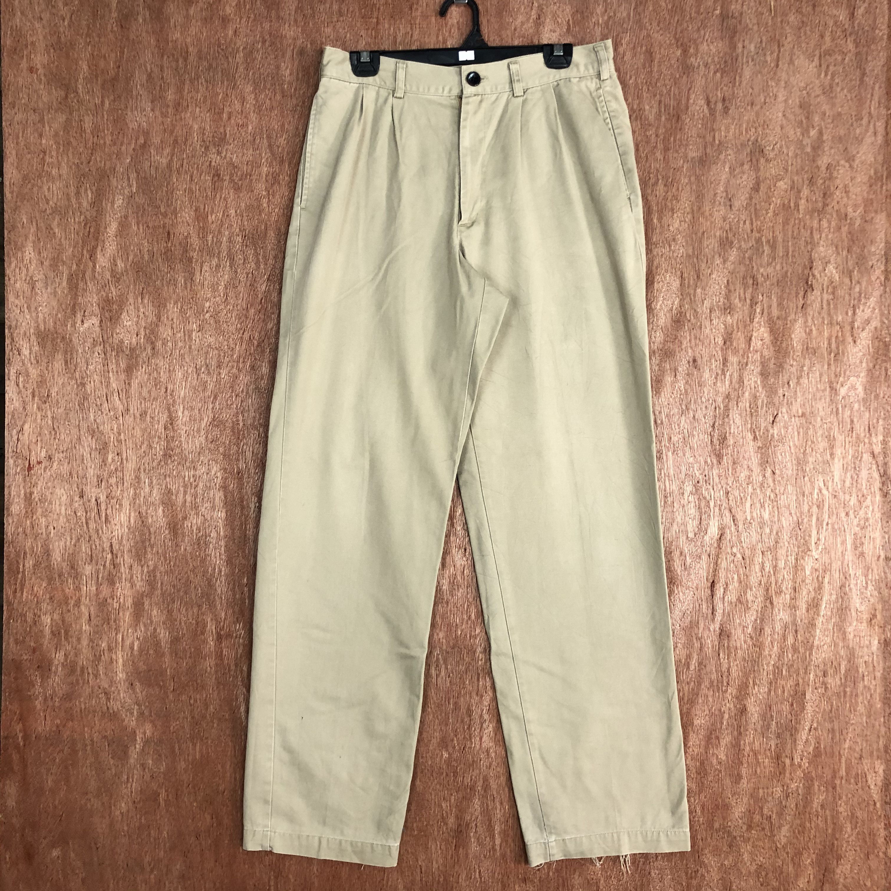 Japanese Brand × Vintage HITMAKER Vintage 90s Chinos Khaki Casual Trouser Slack Pant Size US 32 / EU 48 - 1 Thumbnail