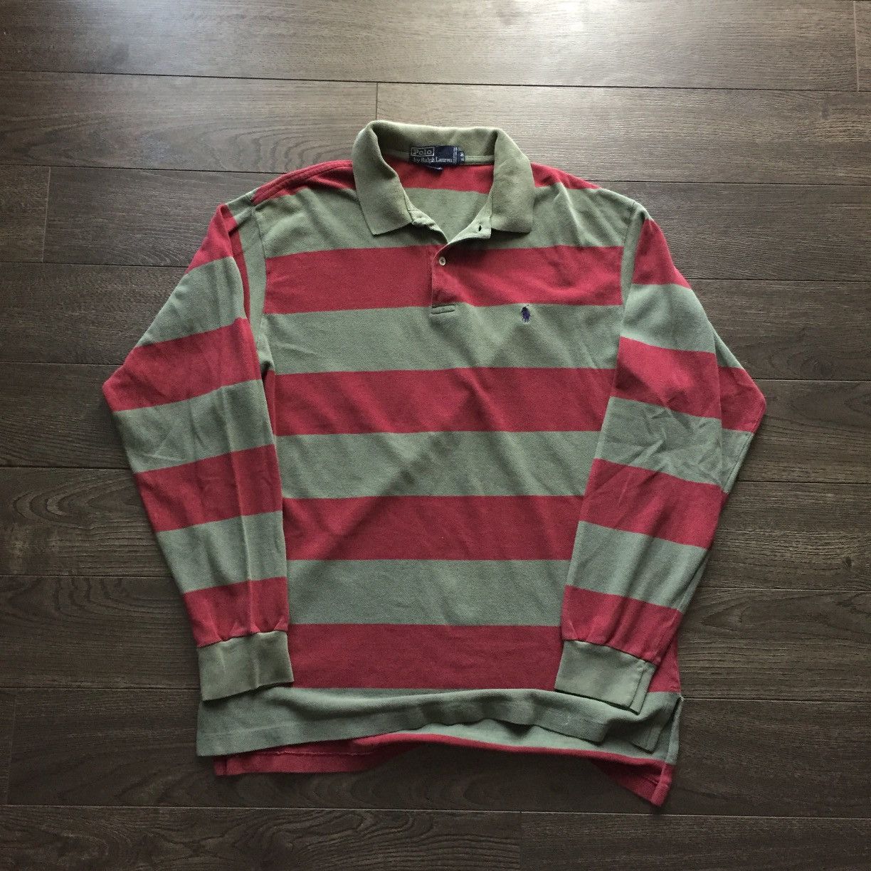 Polo Ralph Lauren × Ralph Lauren × Vintage Vintage 90s Polo Ralph Lauren Striped Rugby Shirt Size US XL / EU 56 / 4 - 1 Thumbnail