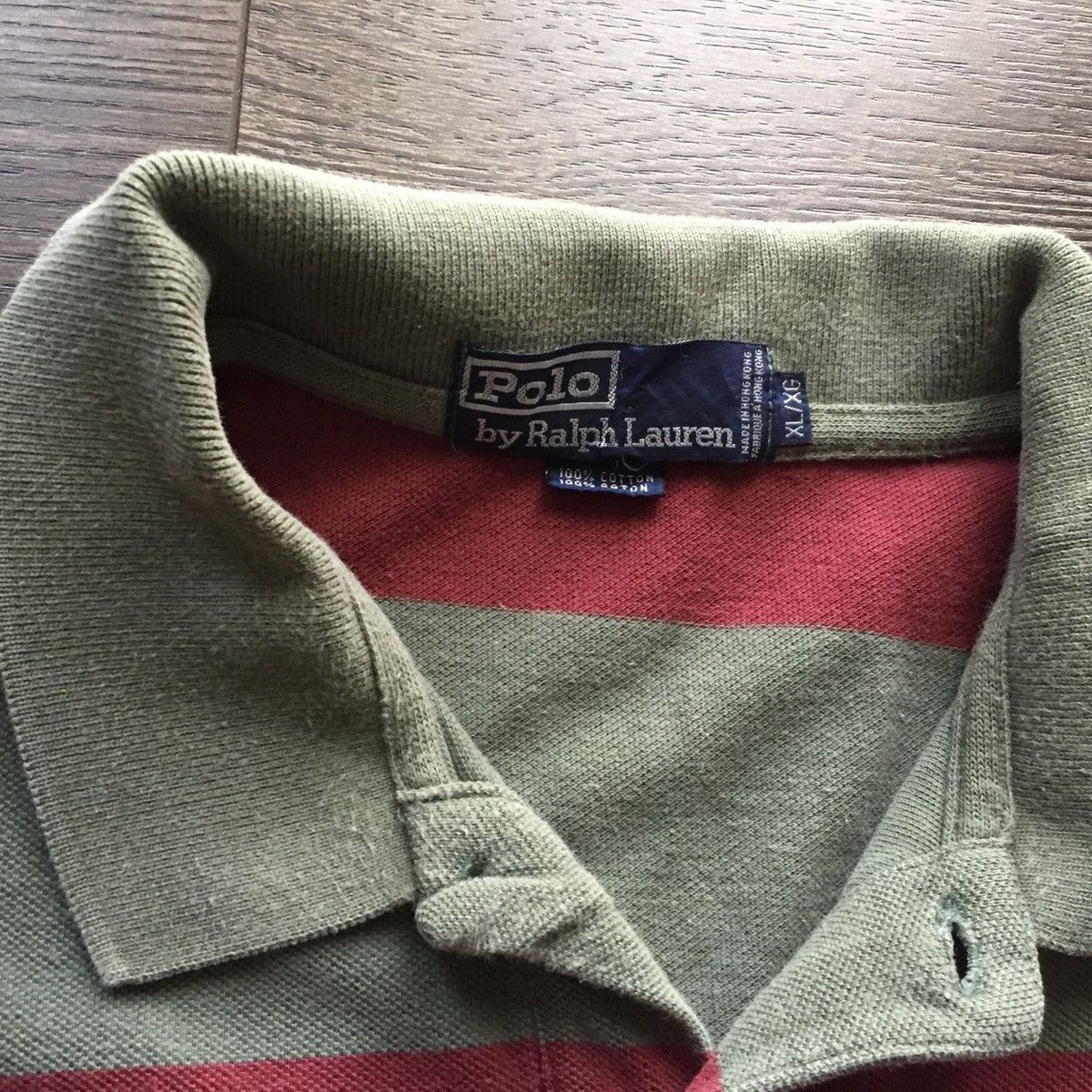 Polo Ralph Lauren × Ralph Lauren × Vintage Vintage 90s Polo Ralph Lauren Striped Rugby Shirt Size US XL / EU 56 / 4 - 4 Thumbnail