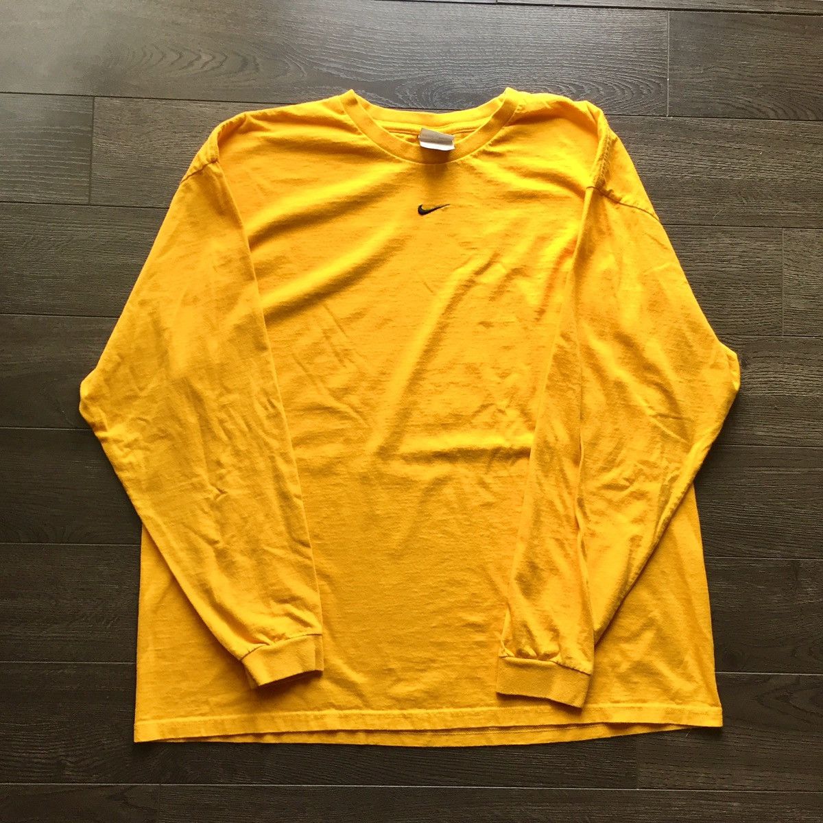 Nike × Vintage Vintage Nike Center Swoosh Longsleeve Shirt Size US XL / EU 56 / 4 - 1 Thumbnail