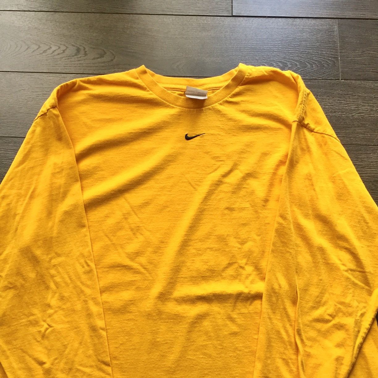 Nike × Vintage Vintage Nike Center Swoosh Longsleeve Shirt Size US XL / EU 56 / 4 - 2 Thumbnail