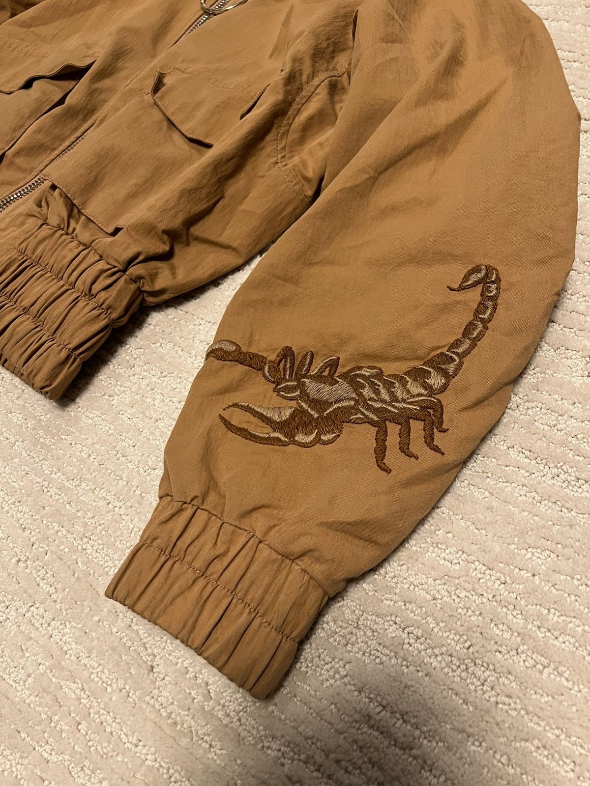 Off-White Off White Tan Scorpion Embroidered Bomber Jacket Size M / US 6-8 / IT 42-44 - 2 Thumbnail