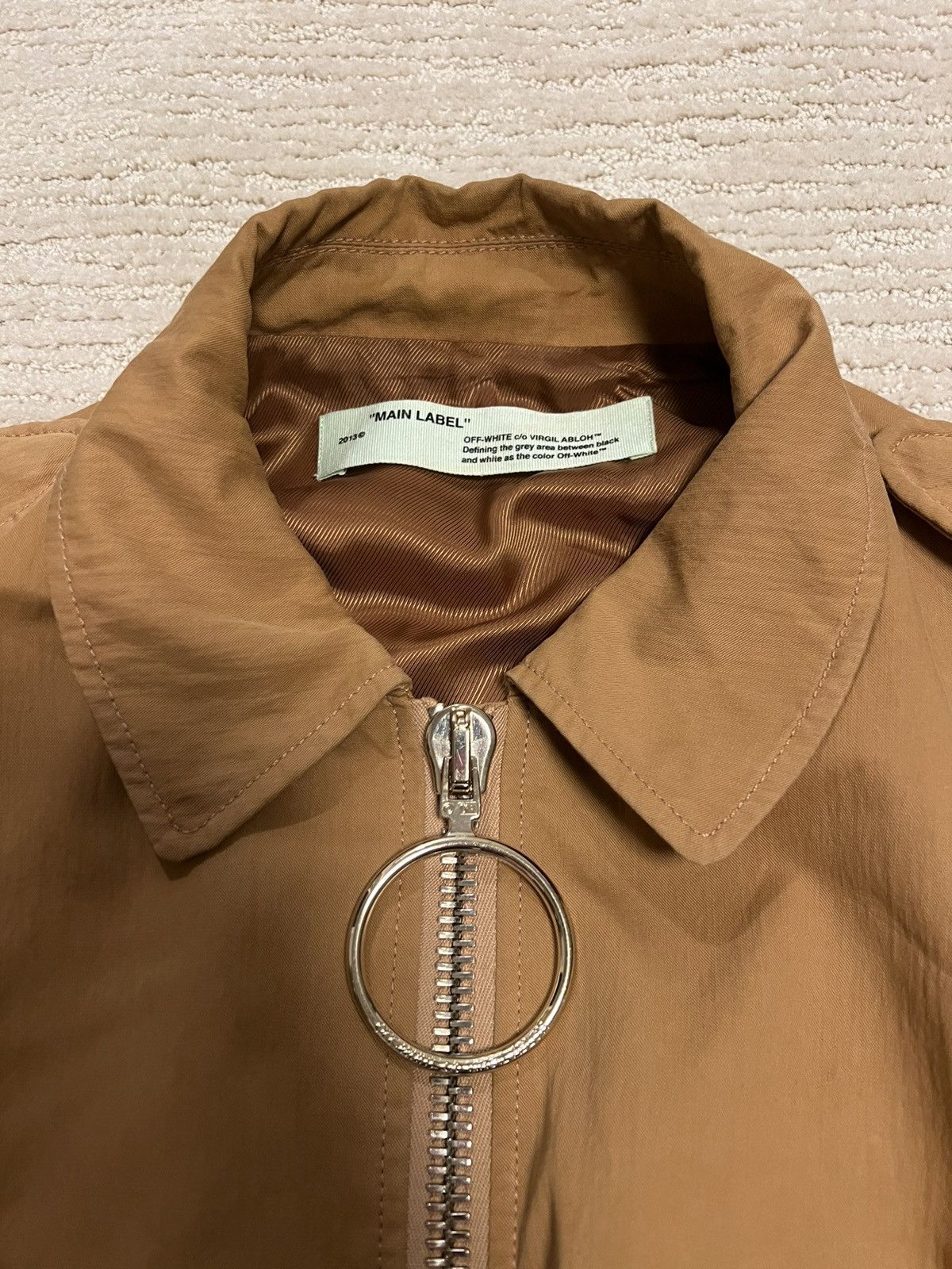 Off-White Off White Tan Scorpion Embroidered Bomber Jacket Size M / US 6-8 / IT 42-44 - 4 Thumbnail