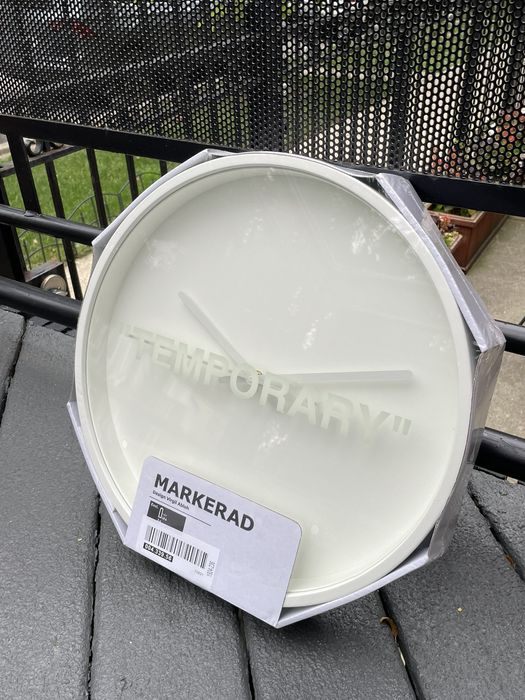 Ikea Virgil Abloh x IKEA Markerad “Temporary” Wall Clock NEW Grailed
