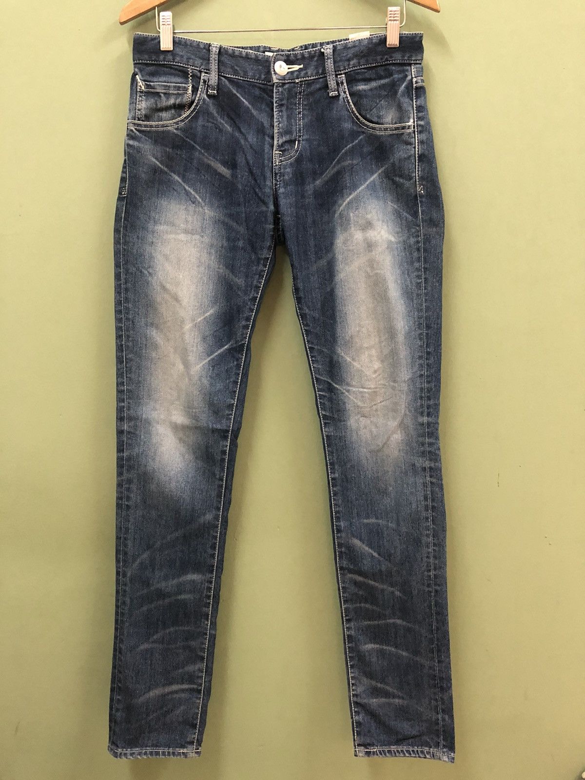 Fragment Design × Hiroshi Fujiwara × Vanquish VANQUISH - SLIM/SKINNY STRETCH FIT WASHED DISTRESS JEANS Size US 30 / EU 46 - 5 Thumbnail