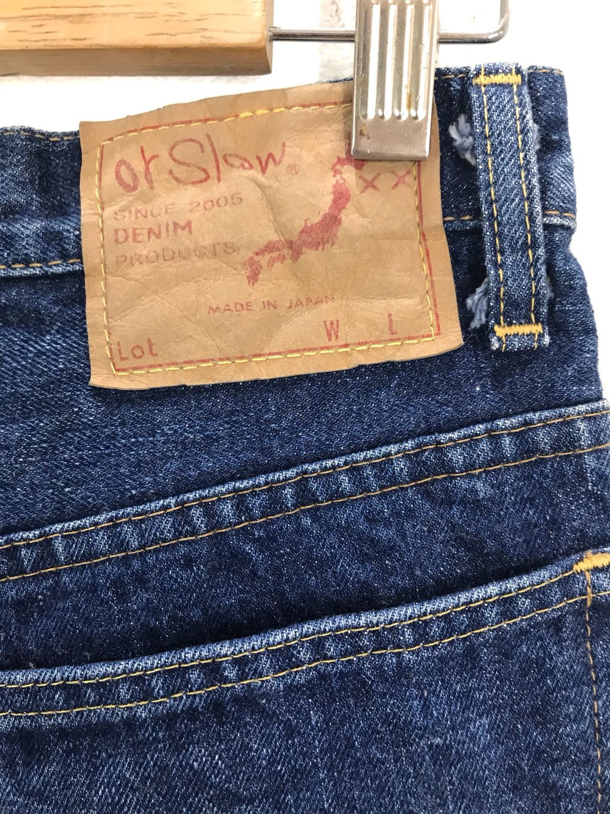 Orslow Vintage ORSLOW Clawmark Faded Stone Wash Denim Jeans Size US 29 - 11 Thumbnail