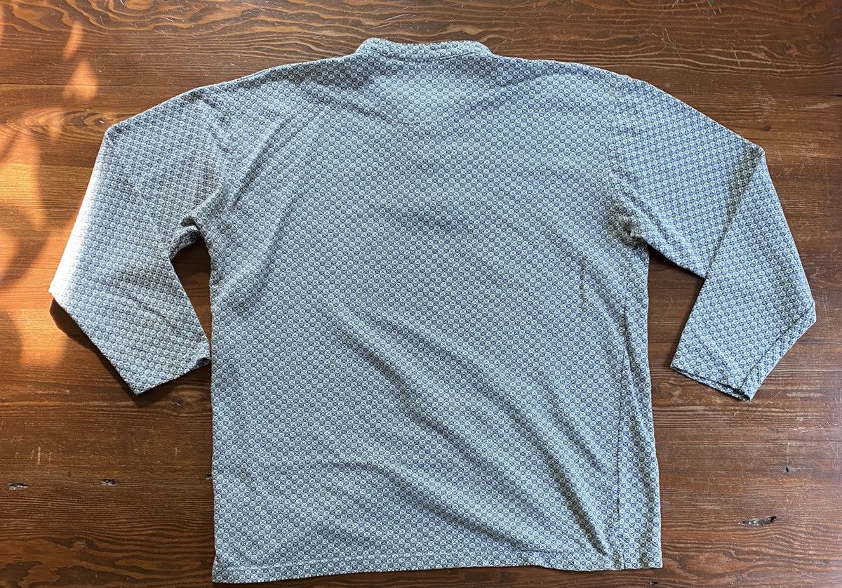 Vintage Vintage 90’s Expressions Patterned Henley Long Sleeve Tee Size US XL / EU 56 / 4 - 10 Thumbnail