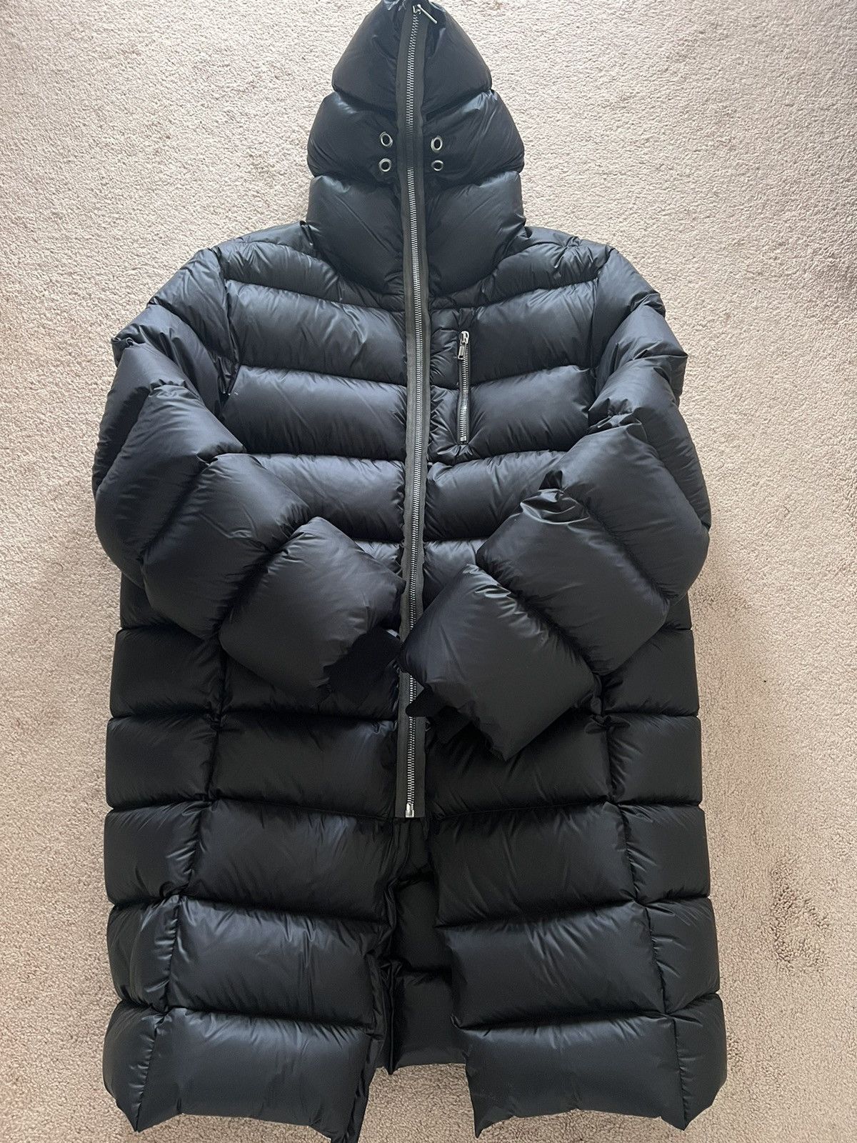 Rick Owens RICK OWENS FW22 STROBE RUNWAY JUMBO GIMP COAT IN BLACK Size US M / EU 48-50 / 2 - 2 Thumbnail