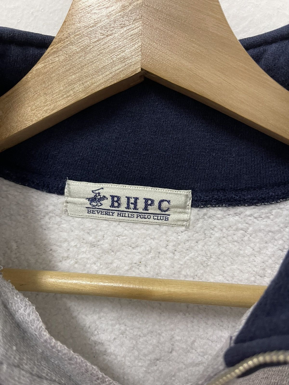 Beverly Hills Polo Club × Japanese Brand × Vintage Vtg Beverly Hills Polo Club SpellOut Quarter Zip Sweatshirt Size US M / EU 48-50 / 2 - 6 Thumbnail