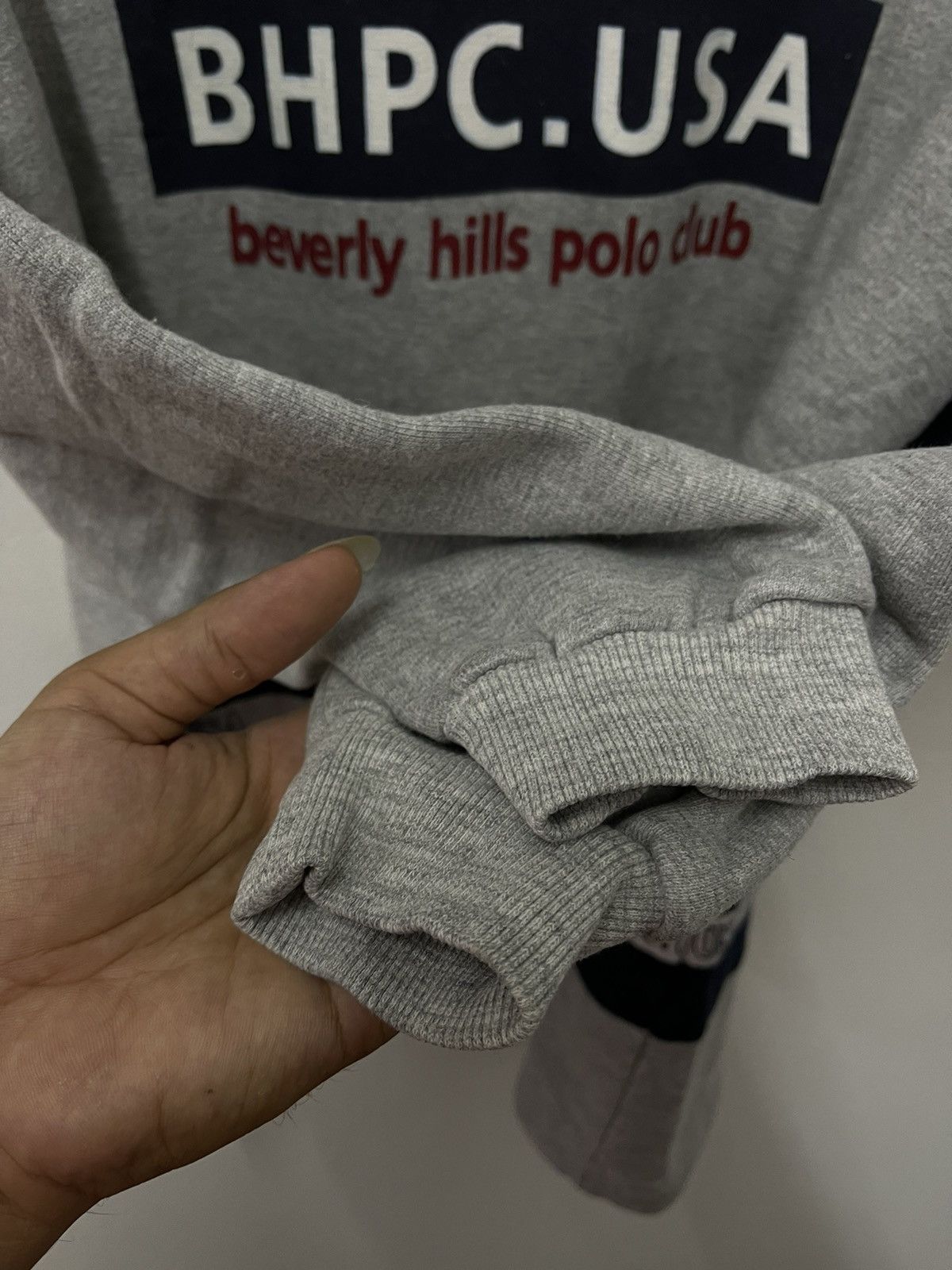 Beverly Hills Polo Club × Japanese Brand × Vintage Vtg Beverly Hills Polo Club SpellOut Quarter Zip Sweatshirt Size US M / EU 48-50 / 2 - 4 Thumbnail