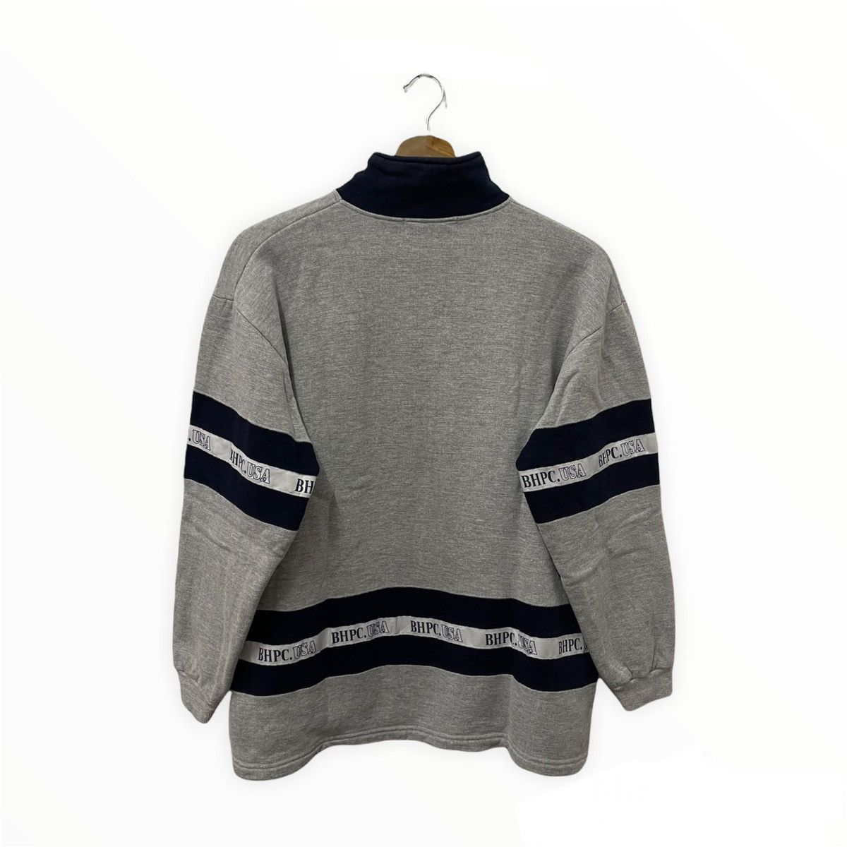 Beverly Hills Polo Club × Japanese Brand × Vintage Vtg Beverly Hills Polo Club SpellOut Quarter Zip Sweatshirt Size US M / EU 48-50 / 2 - 5 Thumbnail