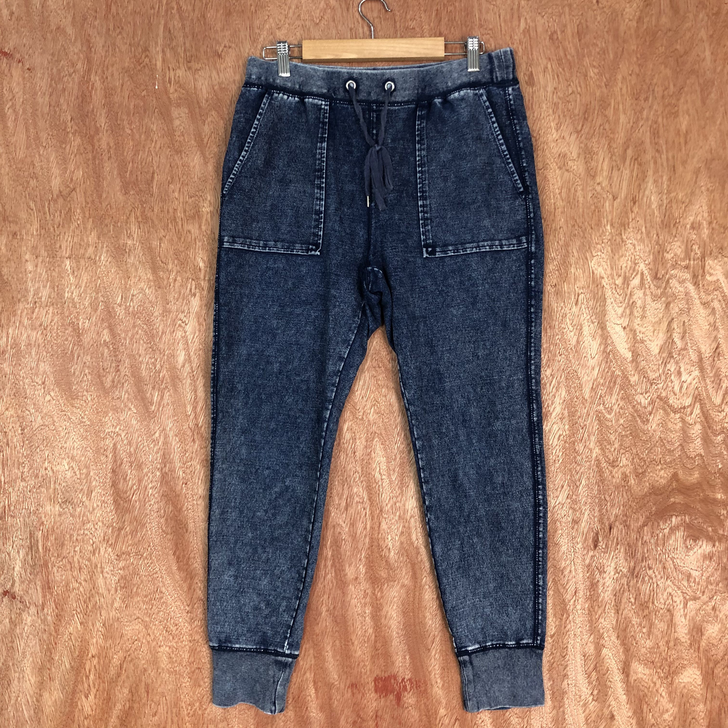 Japanese Brand × Sports Specialties GU Carpenter Acidwash Drawstring Stretch Track Jogger Pant Size US 30 / EU 46 - 1 Thumbnail