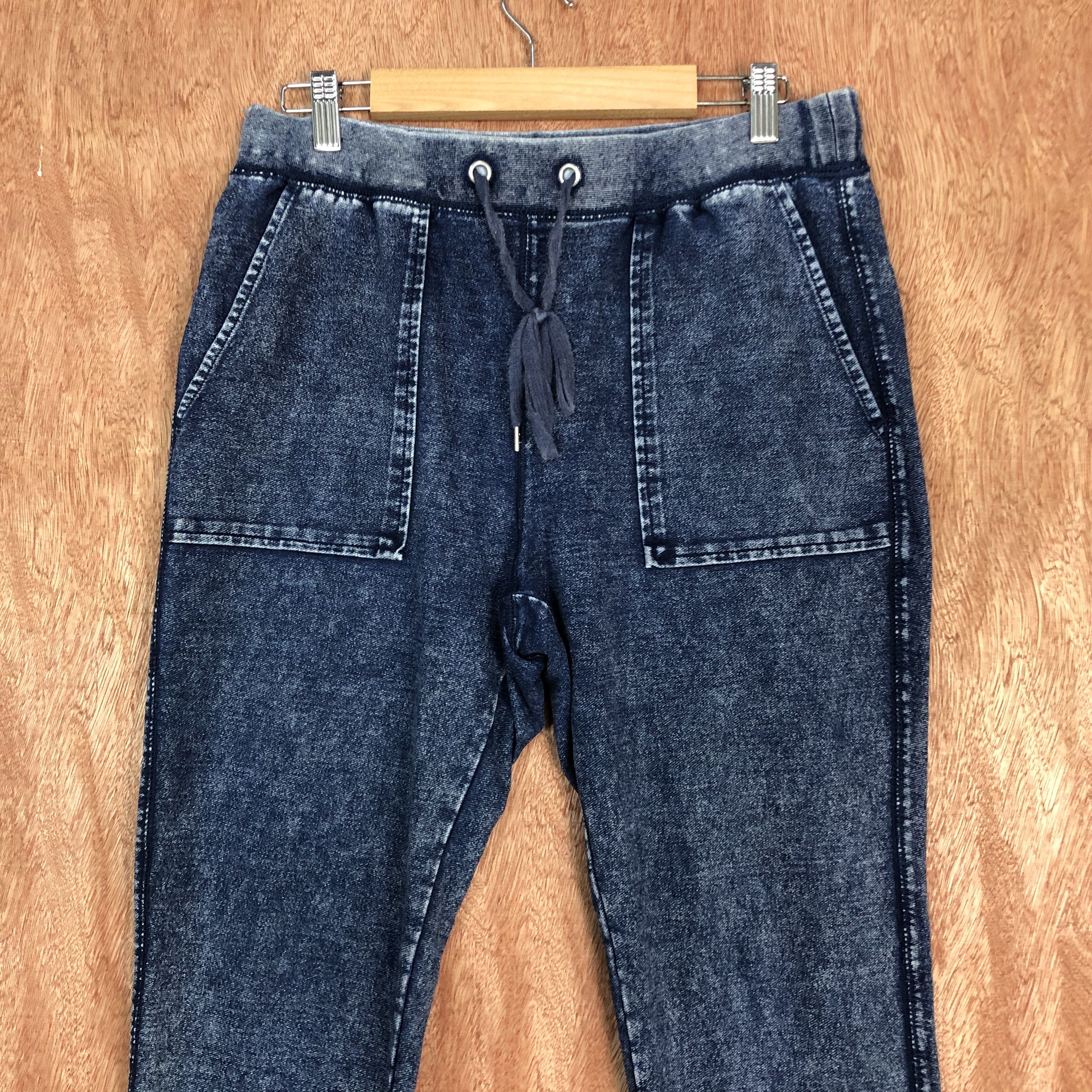 Japanese Brand × Sports Specialties GU Carpenter Acidwash Drawstring Stretch Track Jogger Pant Size US 30 / EU 46 - 2 Thumbnail