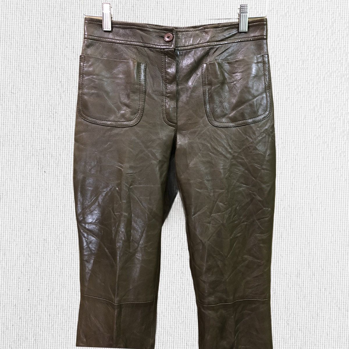 Leather Vintage Anagram Lambskin Leather Pants Size US 28 / EU 44 - 2 Thumbnail