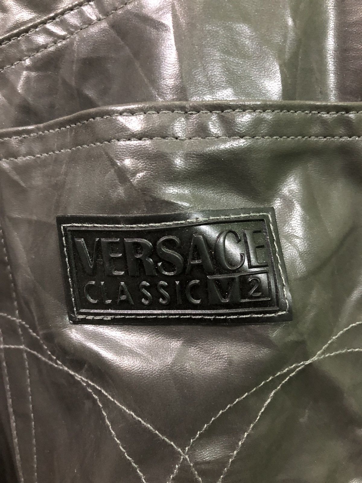 Leather Vintage Versace Classic V2 Leather Pants Size US 30 / EU 46 - 5 Thumbnail