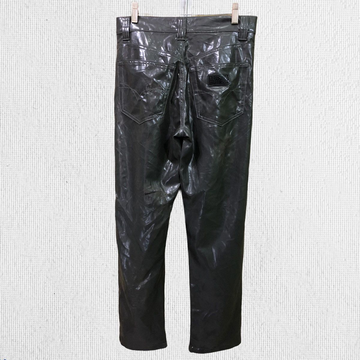 Leather Vintage Versace Classic V2 Leather Pants Size US 30 / EU 46 - 2 Thumbnail