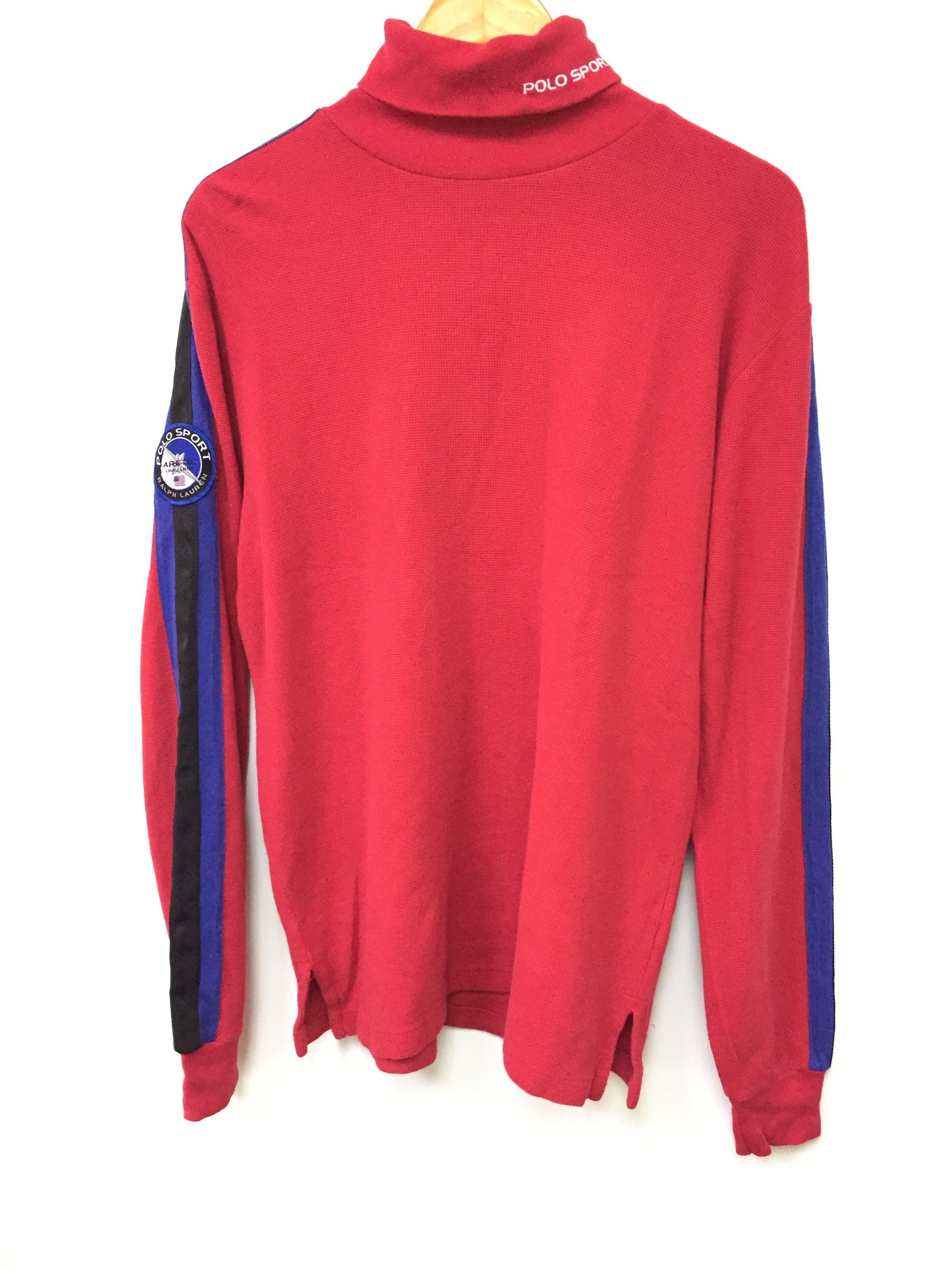 Polo Ralph Lauren 90's POLO SPORT Arctic challenger Turtle neck Wafer knit Size US L / EU 52-54 / 3 - 1 Thumbnail