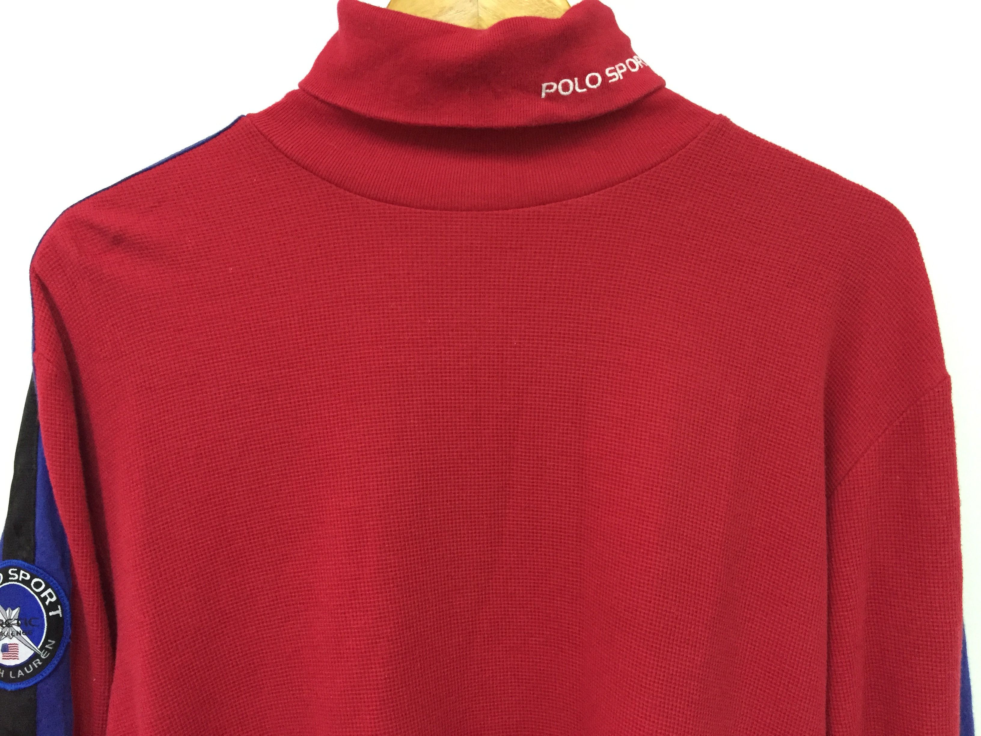 Polo Ralph Lauren 90's POLO SPORT Arctic challenger Turtle neck Wafer knit Size US L / EU 52-54 / 3 - 3 Thumbnail