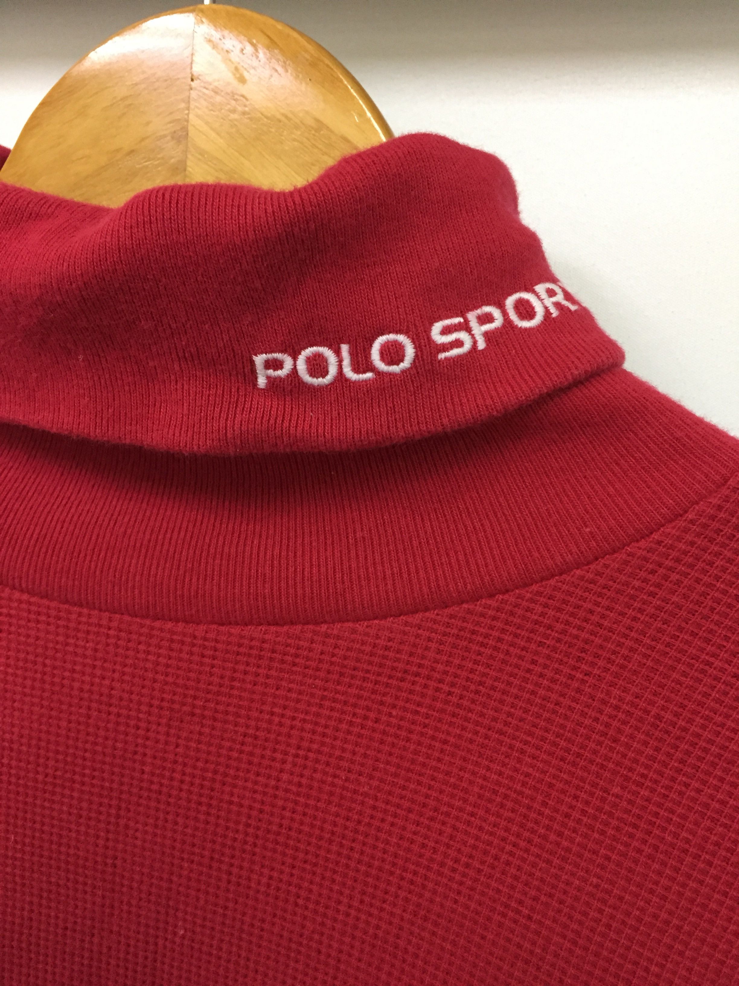 Polo Ralph Lauren 90's POLO SPORT Arctic challenger Turtle neck Wafer knit Size US L / EU 52-54 / 3 - 4 Thumbnail