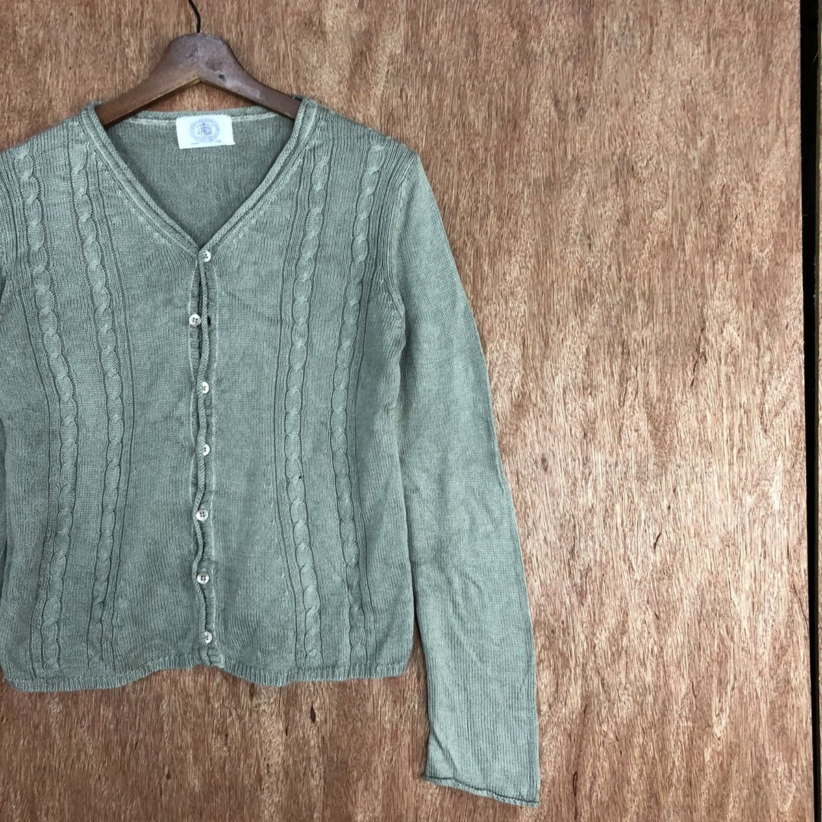Homespun Knitwear DL J Press Grey faded aran isle cable Knitwear #c856 Size US M / EU 48-50 / 2 - 5 Thumbnail