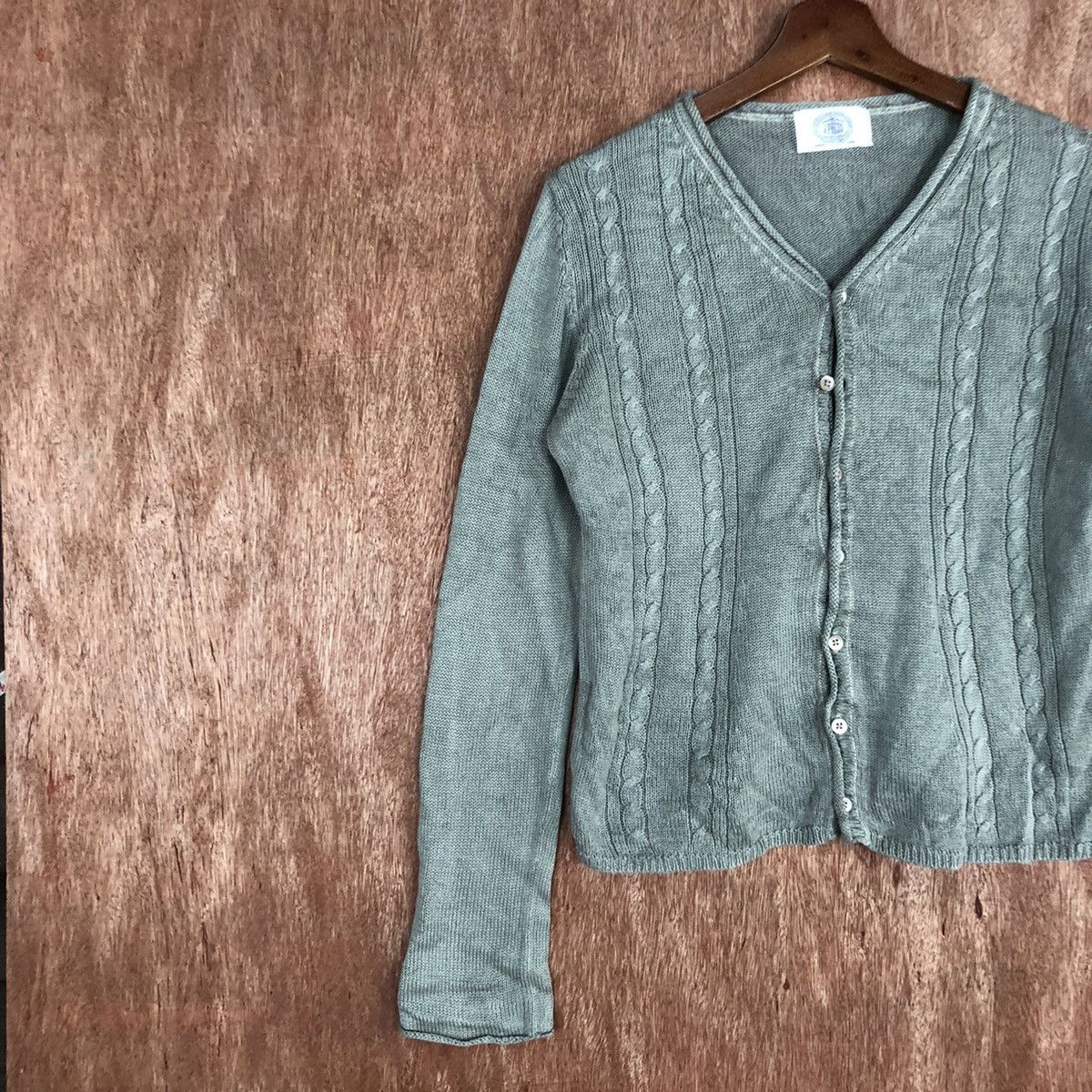 Homespun Knitwear DL J Press Grey faded aran isle cable Knitwear #c856 Size US M / EU 48-50 / 2 - 7 Thumbnail