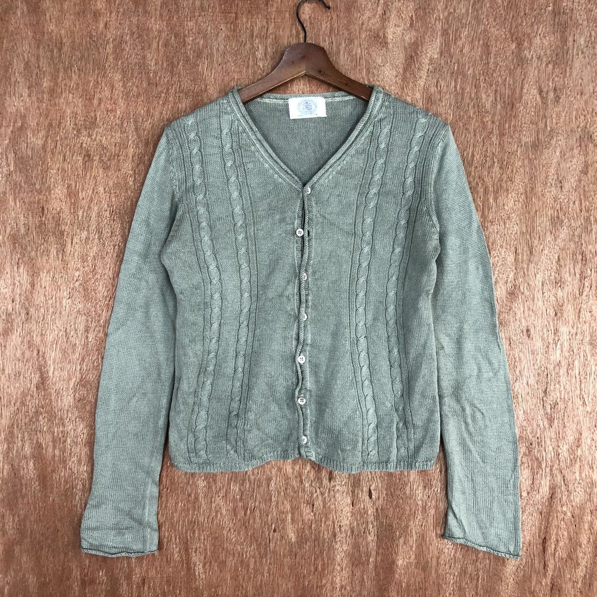 Homespun Knitwear DL J Press Grey faded aran isle cable Knitwear #c856 Size US M / EU 48-50 / 2 - 3 Thumbnail
