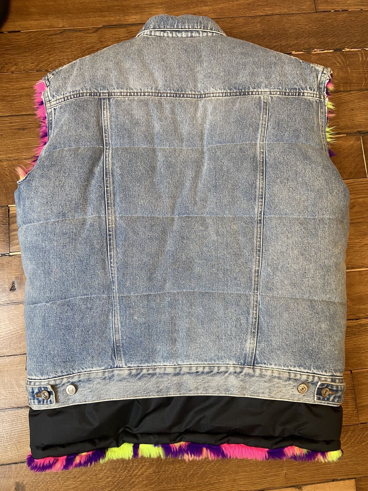 Balenciaga Balenciaga Runway Denim Fur Lined Vest Size US S / EU 44-46 / 1 - 4 Thumbnail
